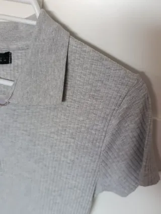 Vestido punto gris Inside talla M