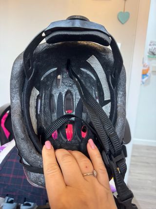 Casco Bicicleta Niña Rosa Flores 2-6 años