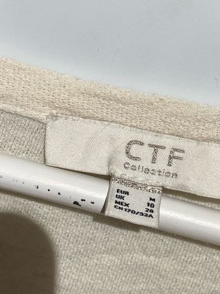 Blusa CTF Blanca Manga 3/4 Talla M