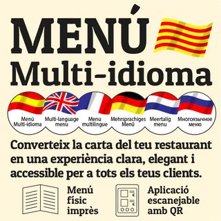 Menús multi-idiomas diseño para impresión u online