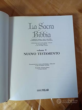 La Sacra Bibbia edizione Velar 1992