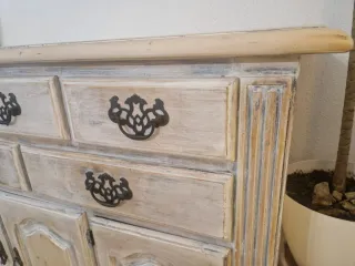 Cómoda Vintage Madera Beige y Blanca