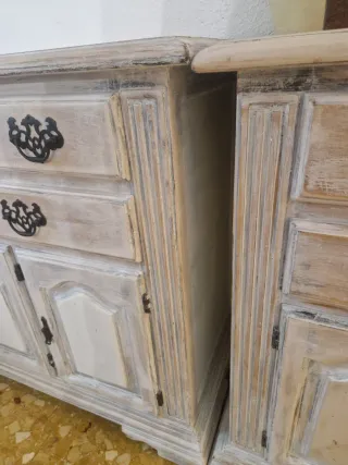 Cómoda Vintage Madera Beige y Blanca