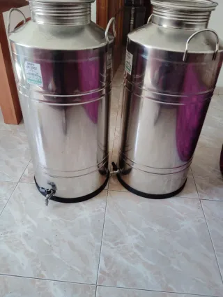 2 Bidones Inoxidable 75L con grifo