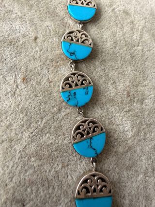 Pulsera Plata Ley 925 Turquesa
