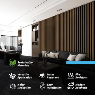 Paneles Acústicos Art3d Nogal Oscuro