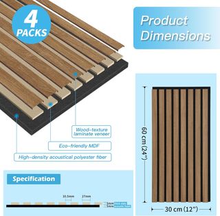 Paneles Acústicos Art3d Nogal Oscuro