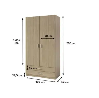 Armario de madera con puertas correderas