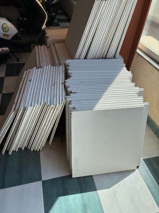 Lote Placas Falso Techo Yeso 60 x 60