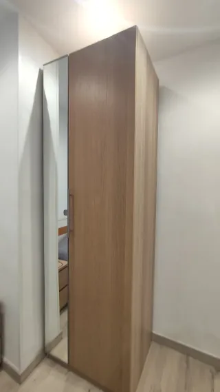 Armario Pax IKEA 75cm Madera y Plata