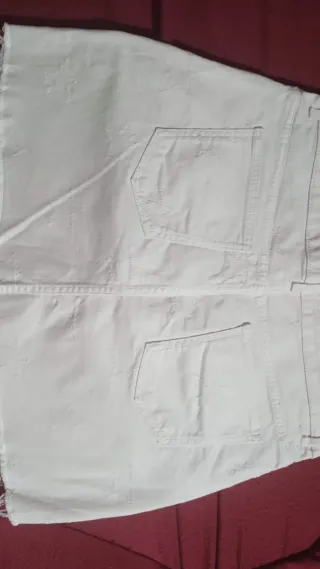 Minifaldas vaqueras Zara beige