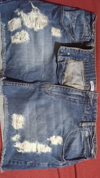 Minifaldas vaqueras Zara beige