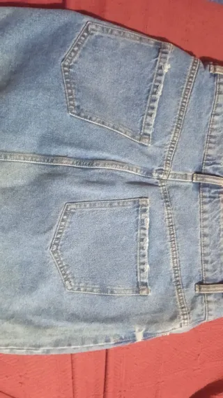 Minifaldas vaqueras Zara beige