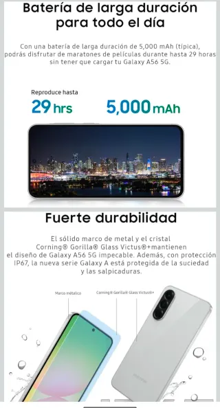 Samsung Galaxy A56 5G 256GB Gris