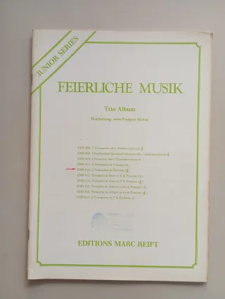 Partitura trio metales Feierliche Musik Trio Album
