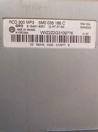 Radio CD RCD 300 grupo VAG