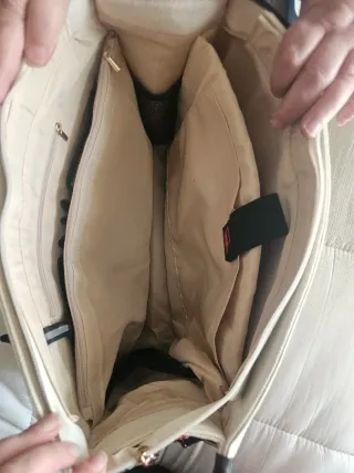 Bolso Tote Nubily Beige y Negro