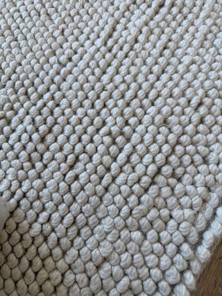 Alfombra Zara Home Lana Beige/Blanco