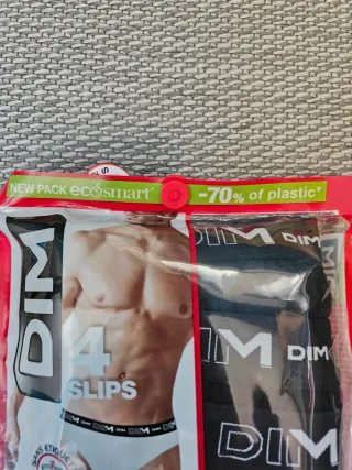 DIM 4 Slips Algodón Stretch Negro