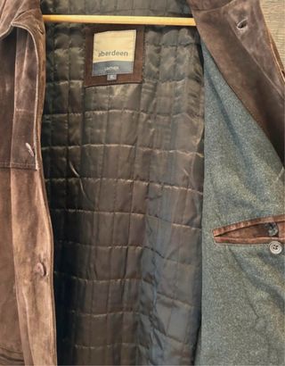 Abrigo de piel marrón