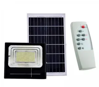 3PZ Faro LED 100W Con Pannello Solare Luce Fredda