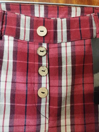 Pantalón cuadros rojo talla L
