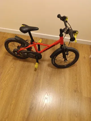 Bicicleta infantil 16 pulgadas rojo