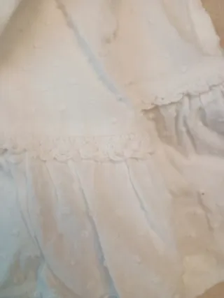 Blusa blanca trasluz talla S Plumeti