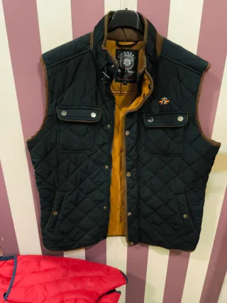 Chaleco acolchado marrón talla XL