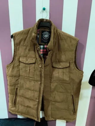 Chaleco acolchado marrón talla XL