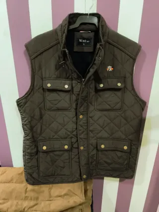Chaleco acolchado marrón talla XL
