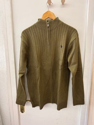 Polo Ralph Lauren Suéter Cremallera Verde Oliva Ta