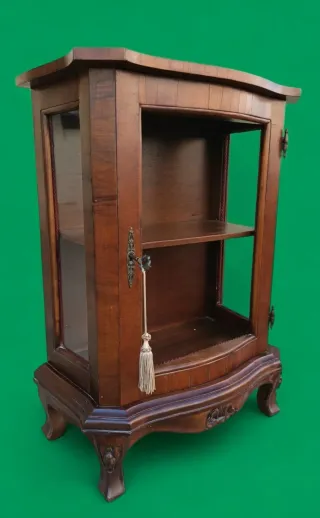 Vitrina Decorativa Madera y Cristal