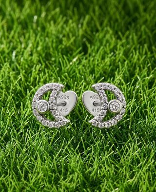 Pendientes Pandora Media Luna Circonitas Plata