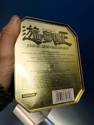 Cartas, caja de cartas metálica, coleccionable, YU-GI-OH! konami, lata coleccionable
