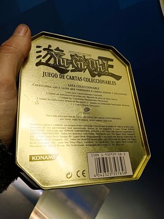 Cartas, caja de cartas metálica, coleccionable, YU-GI-OH! konami, lata coleccionable