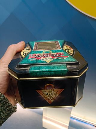 Cartas, caja de cartas metálica, coleccionable, YU-GI-OH! konami, lata coleccionable