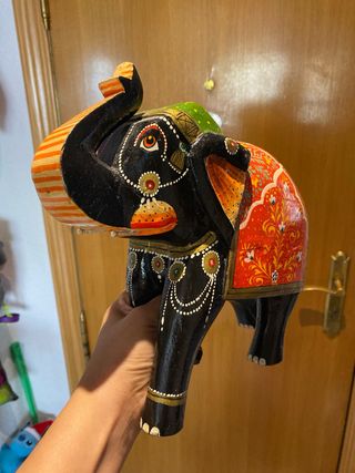 3 Elefantes Decorativos Pintados a Mano
