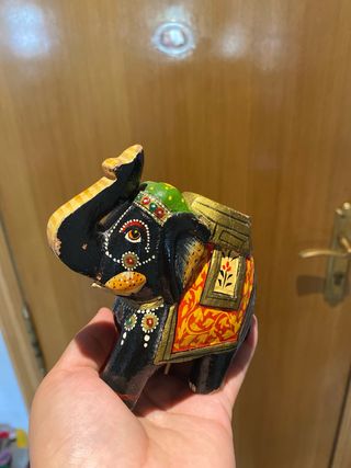 3 Elefantes Decorativos Pintados a Mano