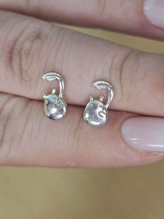 Pendientes Totoro plata 925