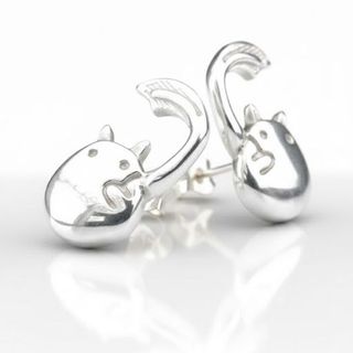 Pendientes Totoro plata 925