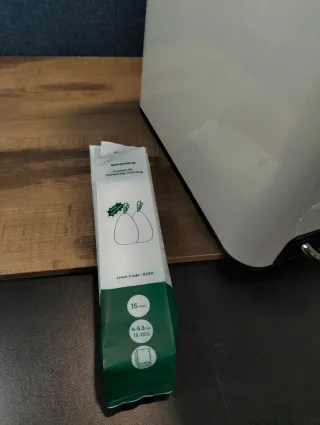 Papelera, Cubo basura 54L 3 pedal SONGMICS LTB54WT