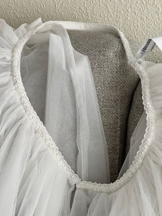 Sobrefalda novia cola desmontable