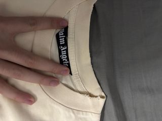 Camiseta Palm Angels Beige con Llamas