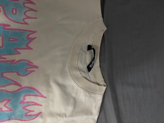 Camiseta Palm Angels Beige con Llamas