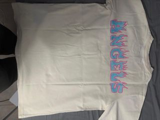 Camiseta Palm Angels Beige con Llamas