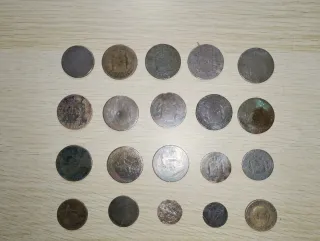Lote 20 monedas cobre antiguas