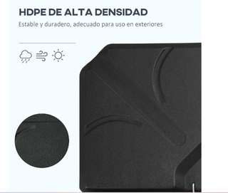 Base Sombrilla 4 Piezas Rellenable