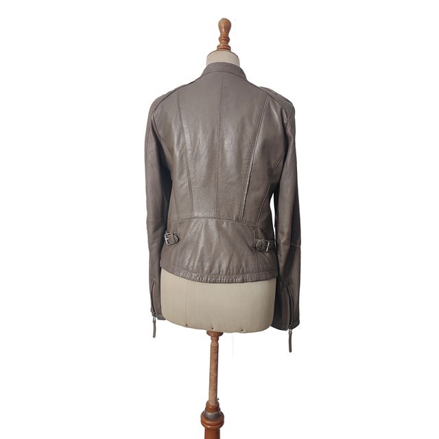 Gharani Strok/ Chaqueta de piel genuina moka 38 M