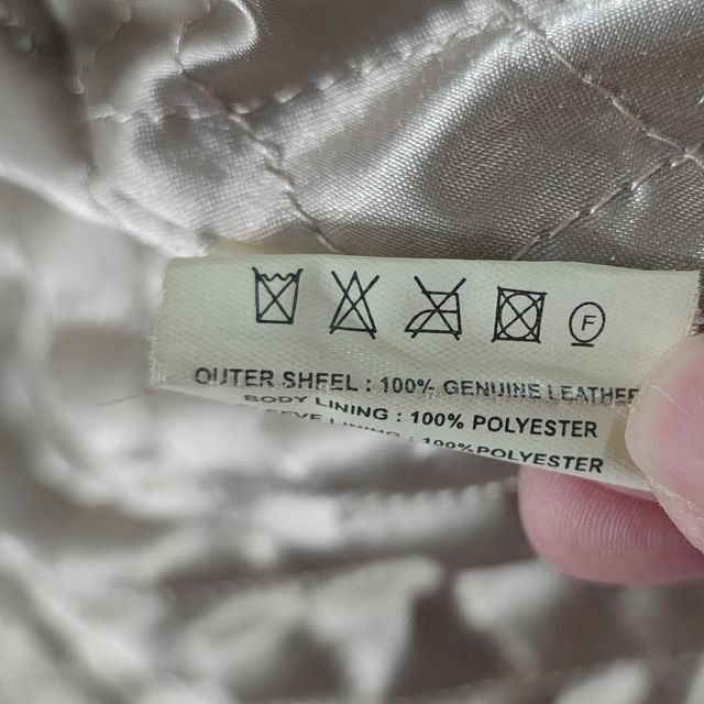 Gharani Strok/ Chaqueta de piel genuina moka 38 M